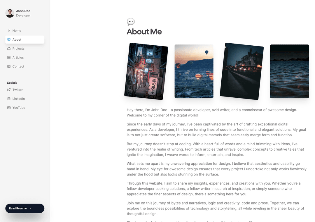 Sidefolio Portfolio Template